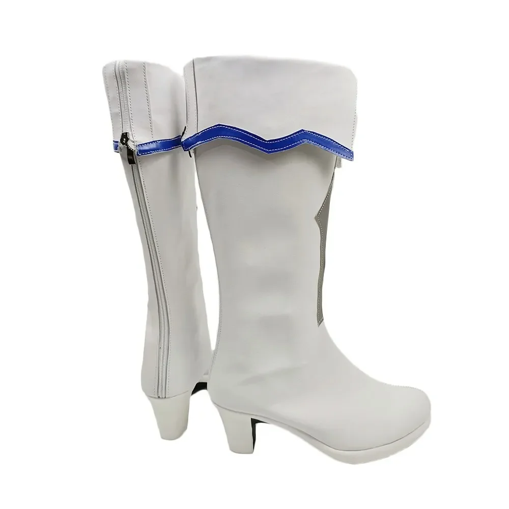 Yuki Asuna Cosplay Shoes Anime Sword Art Online Cosplay Prop PU Leather Shoes Halloween Carnival Boots Custom Made view 4