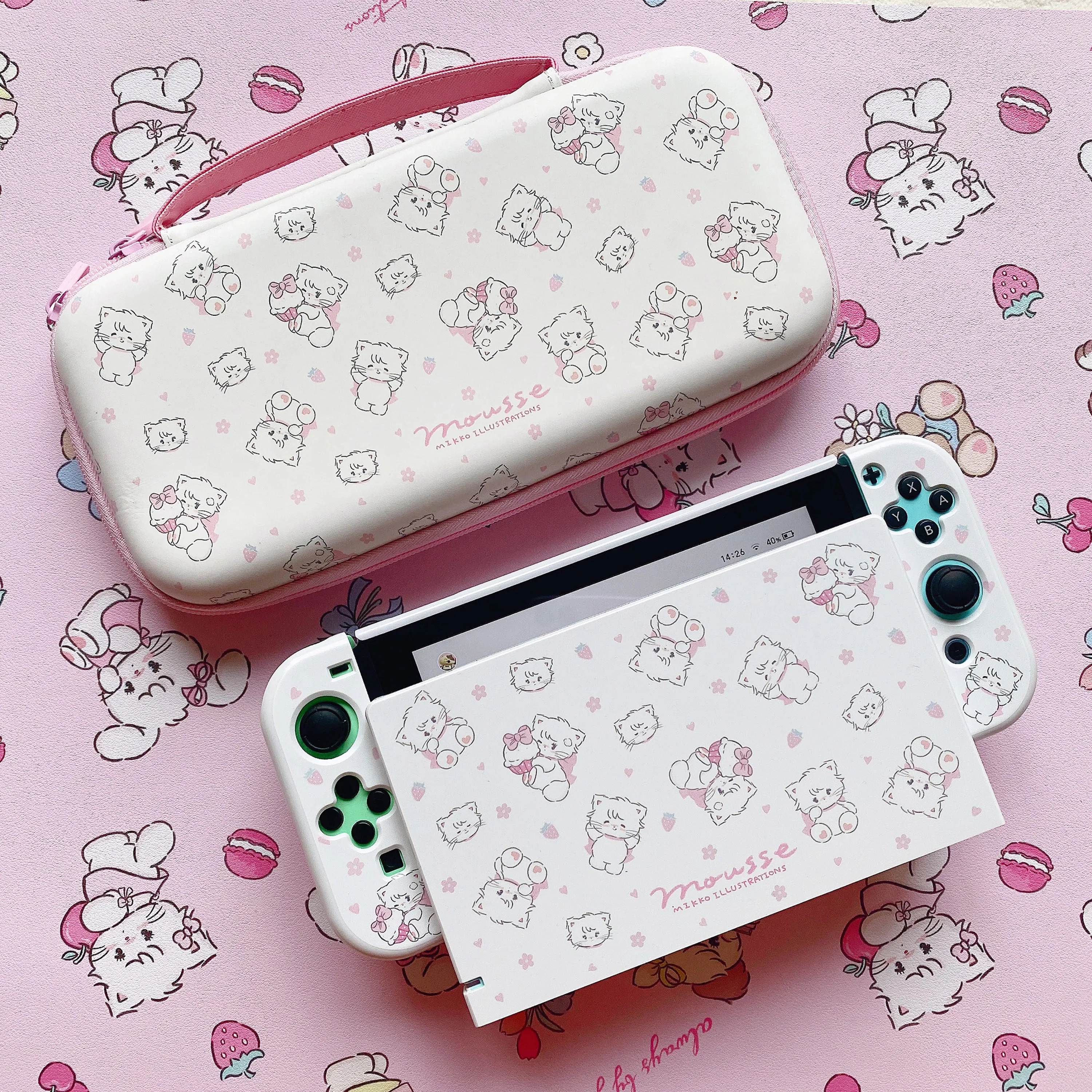 For Nintendo Switch Case Switch OLED/NS Accessorie Joycon Mikko Cute Cartoon TPU Hard Shell For Switch Accessories Console Games