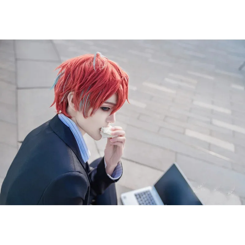 DRB Doppo Kannonzaka Косплей Гипноз Микрофон Косплей Красный Зеленый Парик Ombre Аниме Парик Термостойкий Парик + Кепка Для Парика