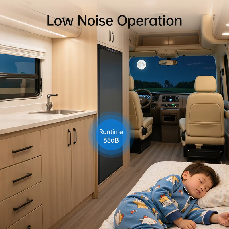 حماية بطارية السيارة 12 فولت ثلاجة السيارة ثلاجة تخييم قوية 132 لتر فريزر متنقل لرحلة طويلة #5