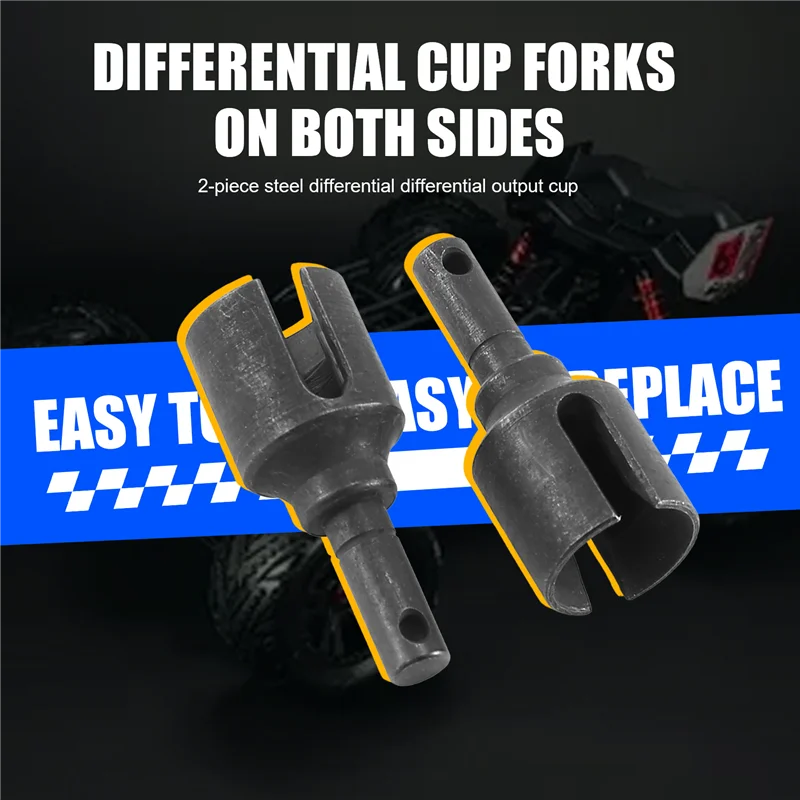 DELAM-2Pcs Steel Diff Outdrive Differential Output Cup For 1/8 ARRMA KRATON Typhon Talion SENTON Outcast Notorious Upgrades