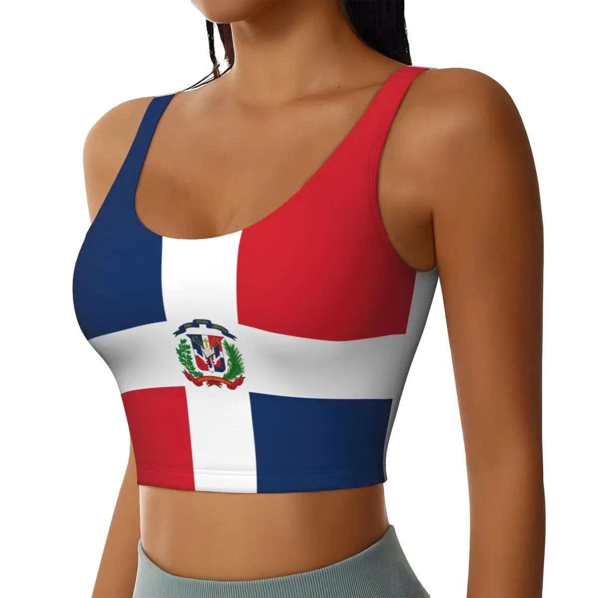 2026 Dominican Republic Flag Print Women Activities Sports Vest Yoga Vest Workout Vest for Women Lightweight Trendy