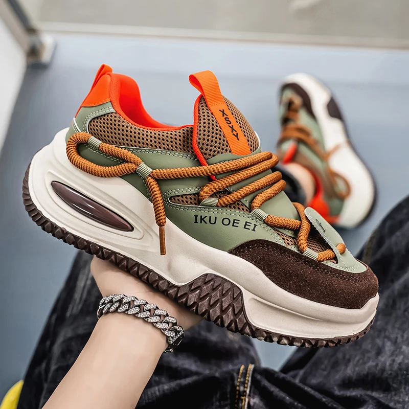 

Men's Shoes 2025 New Autumn Trendy Brand Torre Men's Thick Sole Increased Casual Flow Reflective Sports Running Trendy Shoes
