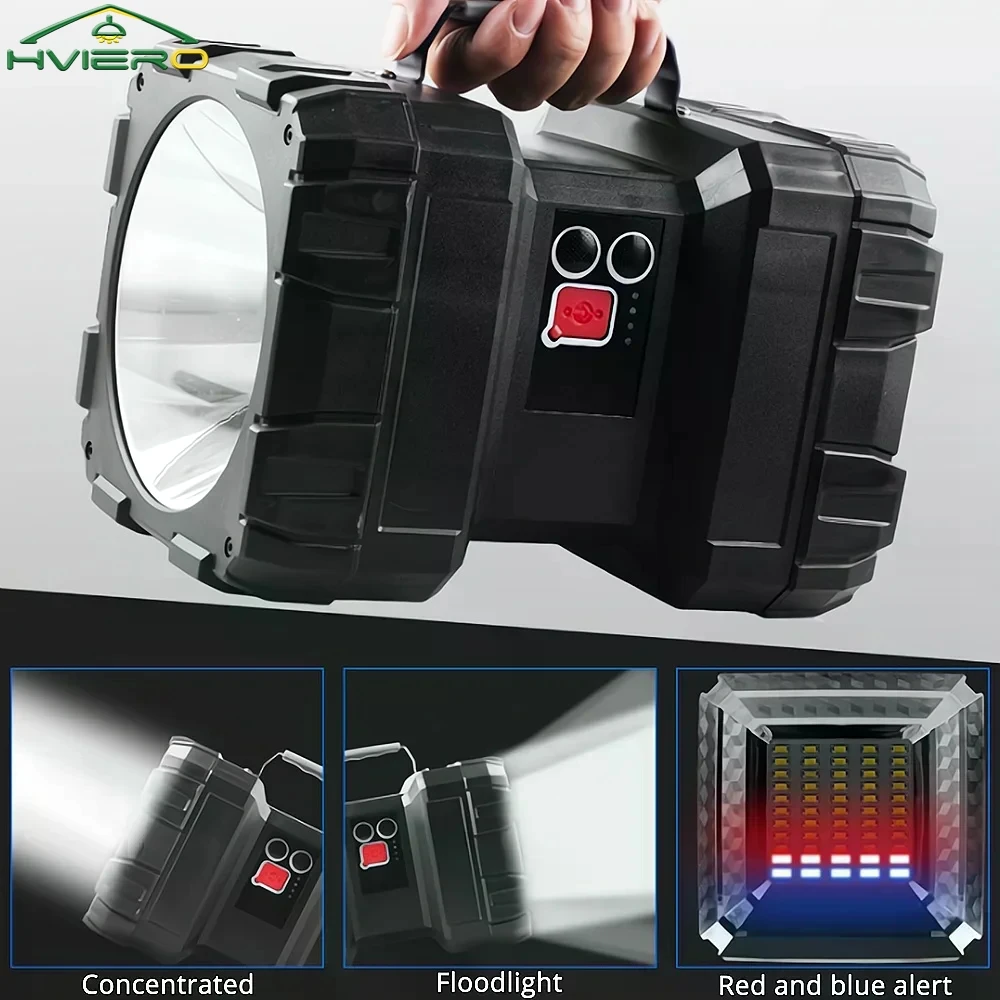 

Outdoor Flashlights Rechargeable Spotlights Searchlight Camping High Power Led Double Head With Powerful Lamp Bead Waterproof