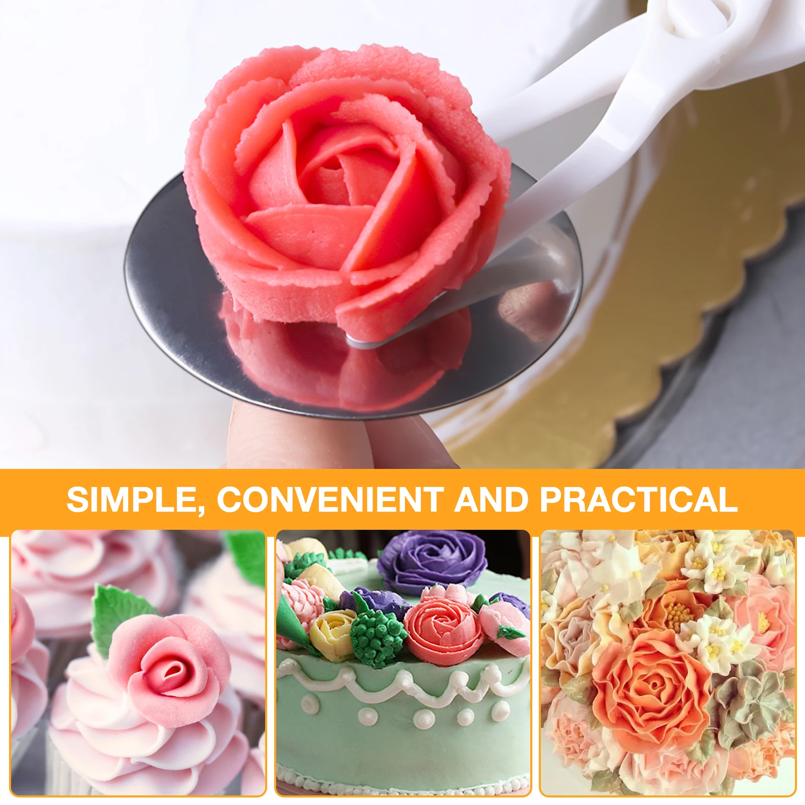 

Flowers Decoration Stainless Steel Mounting Nails Icing Cake Decorative Tools Kit