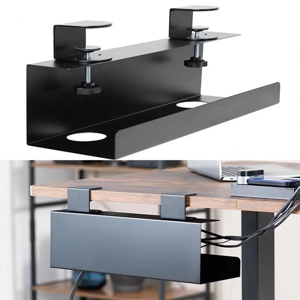 Imagem -05 - Forte Carga-rolamento Cabo Organizer Bandeja Clamp-on Power Strip Workspace Cabo de Fio para Eficiente