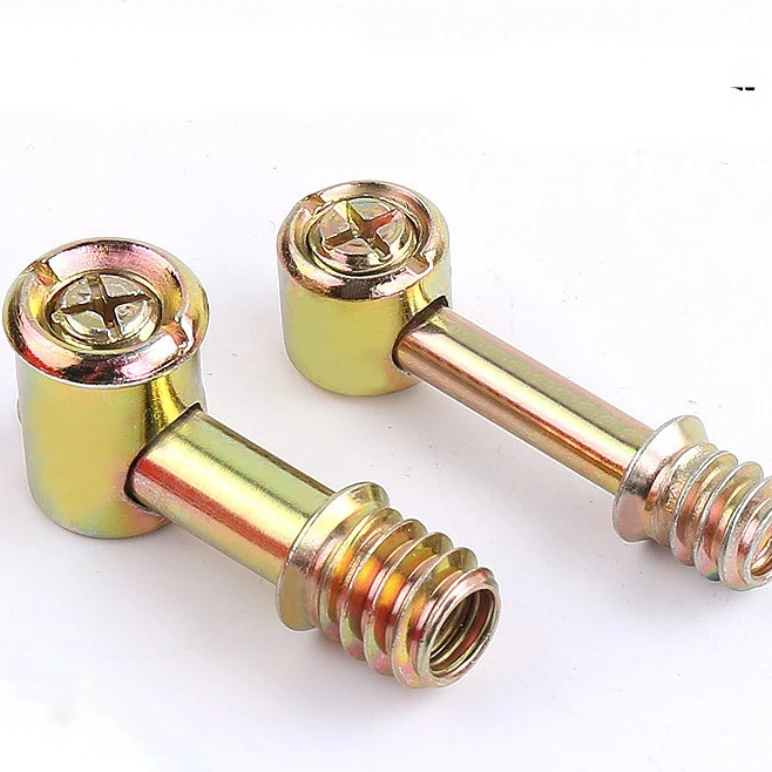 5Pcs/lot M6 M8 4 In 1 Furniture Bed Fastener Connecting Dowel Bolt Barrel Nut Fixing Hex Socket Grub Screws  combination