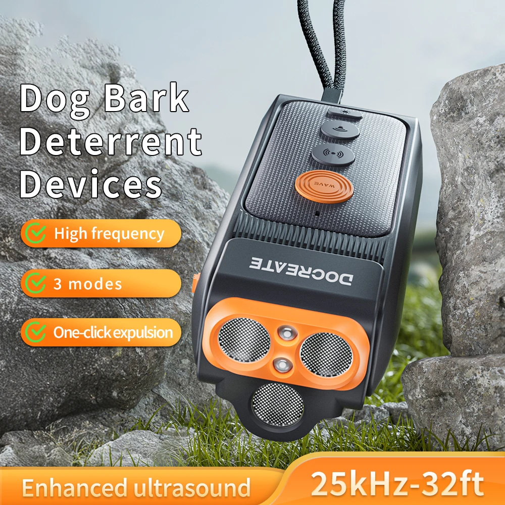 Ultrasonic Dog Repellent Bark Stop Device Flashlight With Three Probes High-Power Dog Trainer To Drive Away Without Causing Harm