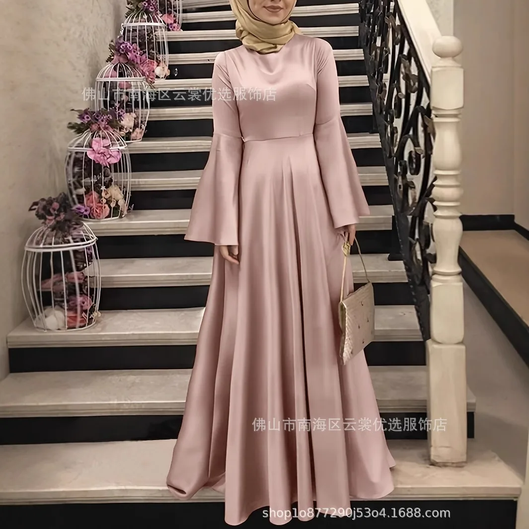 

Dress Women Eid Ramadan Modest Dresses Long Robe Vestidos Muslim Abaya Dubai Saudi Kaftan Arabic Morocco Jalabiya Abayas Caftan