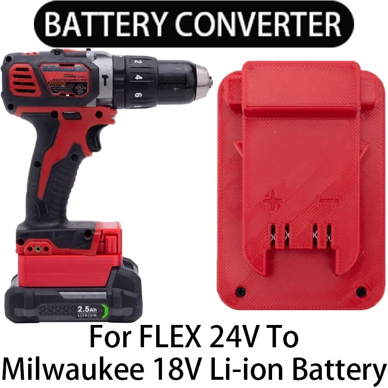 

Adapter for Milwaukee 18V Li-ion Tools To FLEX 24V Li-ion Battery Adapter Power Tool Accessories