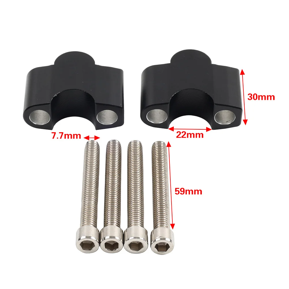 Motorcycle 22mm Handlebar Handle Bar Risers Mount Clamp Rise Up 30mm For Honda CL250 CL300 CL500 NC750X Aluminum