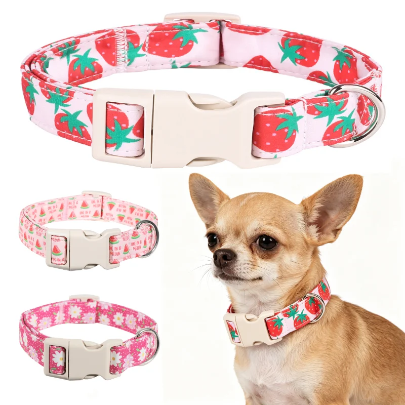Collar ajustable para perro con margaritas Chihuahua Bulldog Francés - imagen 4