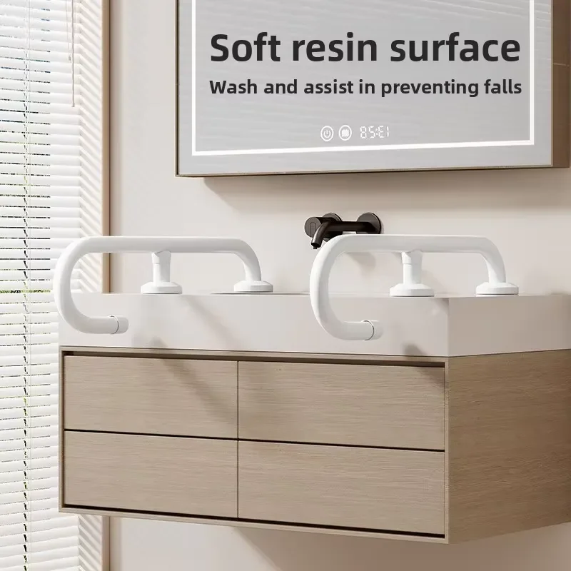 Modern Minimalist Bathroom Basin Handrail Non Slip Safety Grab Bar For Elderly Disabled Support Handle Wall Mounted Assist