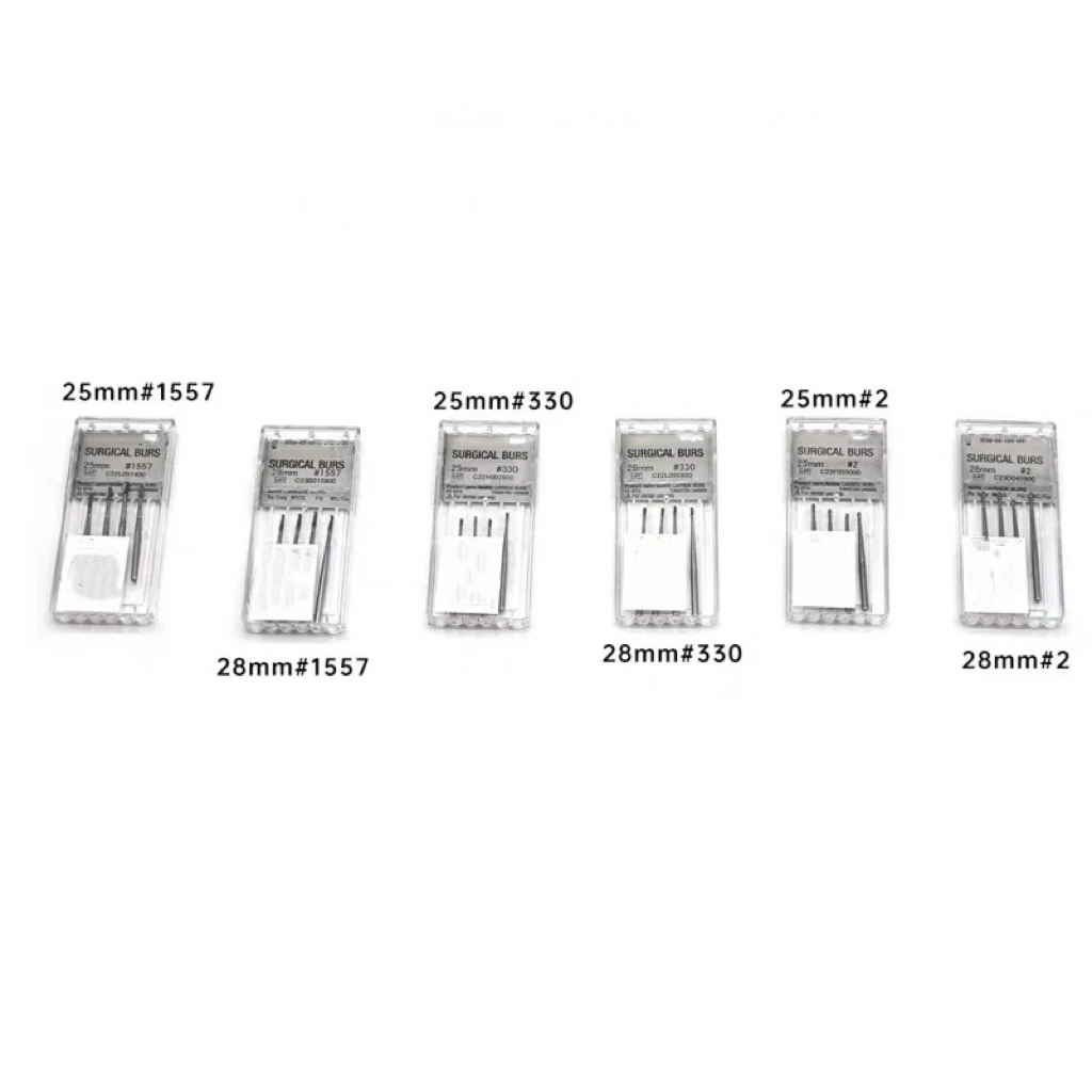 Long‑Shank Surgical Tungsten Carbide Dental Burs #2 #330 #1557 25mm 28mm For 5X Speed Handpiece Metal Post Core Removal
