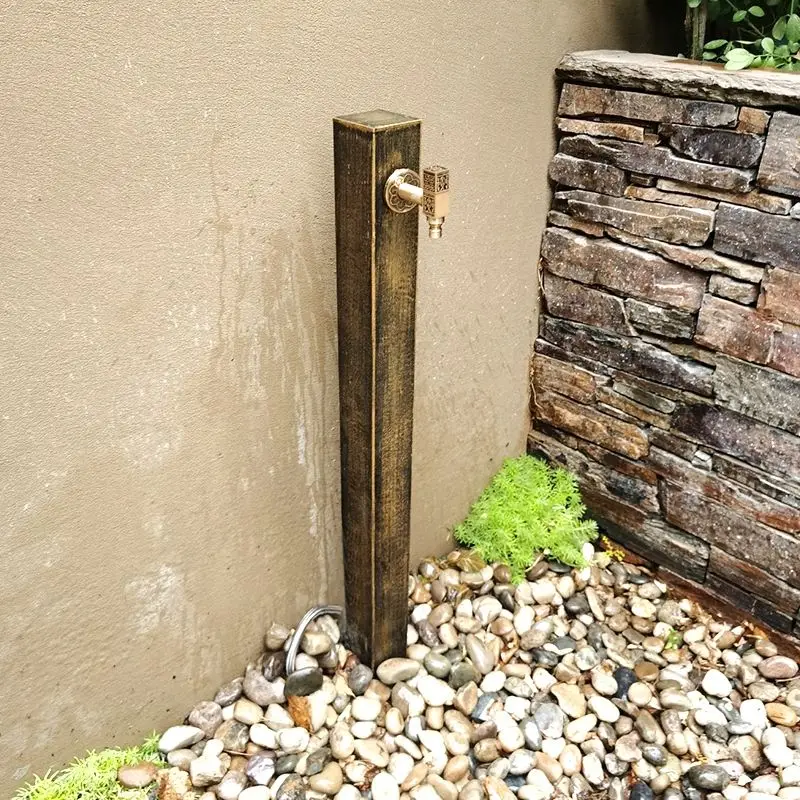 

Antique outdoor antifreeze faucet, courtyard outdoor water plug, all-copper dual-purpose quick connection faucet