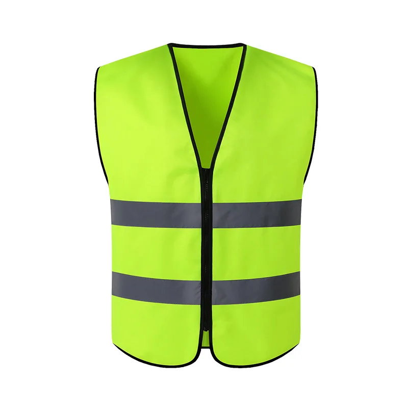 High Vis Safety Vest Fluorescent Yellow Gilet Construction Traffic Worker Workwear Logo Printing for Over 5 Pieces