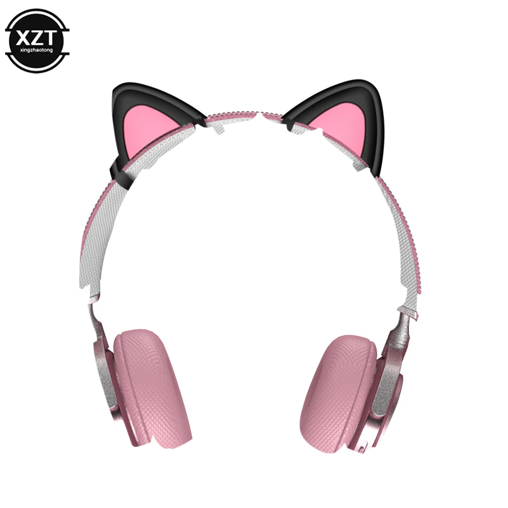 Simpatici accessori per cuffie con orecchio di gatto rosa Accessori per cuffie da gioco Decorazione per cuffie stereo Orecchio di gatto adatto per cuffie