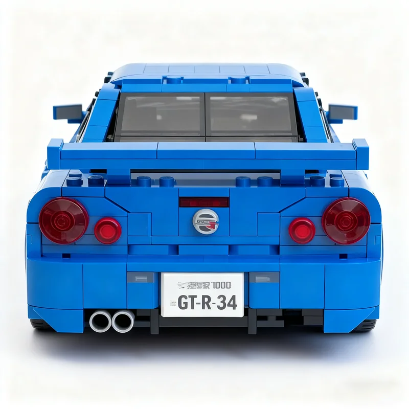 1459pcs MOC Nissan Skyline GTR R34 Creator Expert Model Building Blocks Construction Brick Idea Education Christmas Gifts Toys