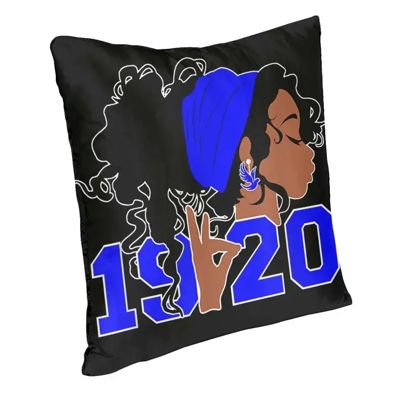 أغطية وسادات مصنوعة يدويًا للنساء ، غطاء وسادة مربع ، ديكور كاواي ، علامة اليد ، جميلة فاي بيتا ، شعر أفريقي ، في الهواء الطلق