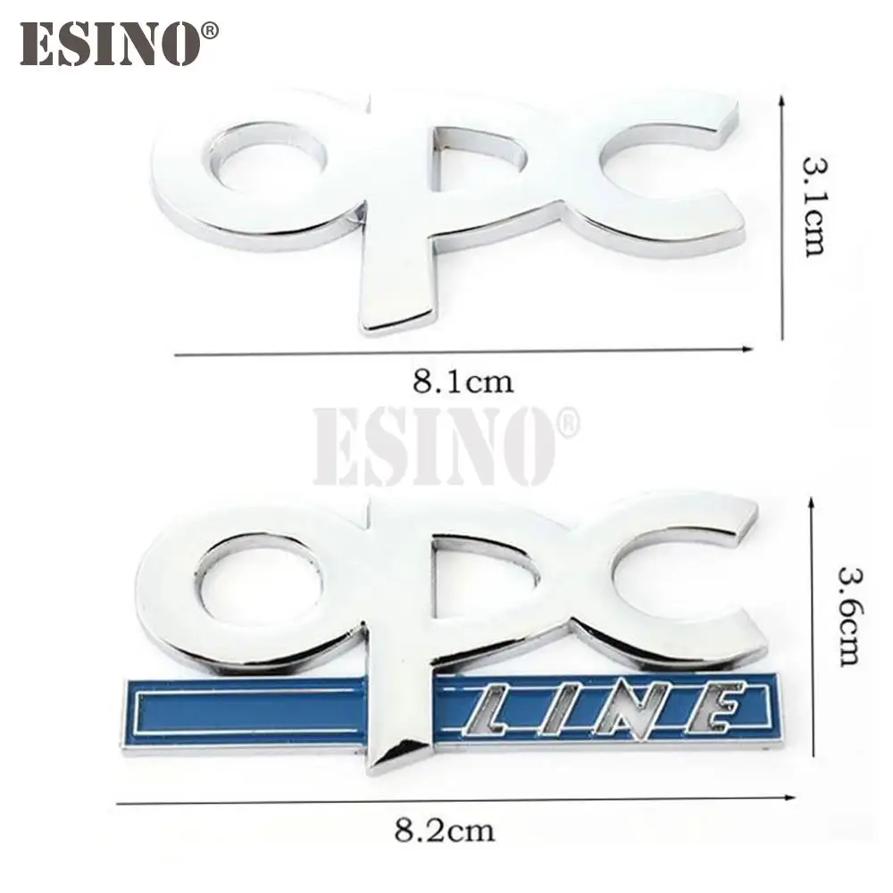 Car Styling OPC Line 3D Metal Zinc Alloy Car Badge Body Fender Adhesive Emblem for Opel Antara Astra Insignia Corsa Mokka Vectra