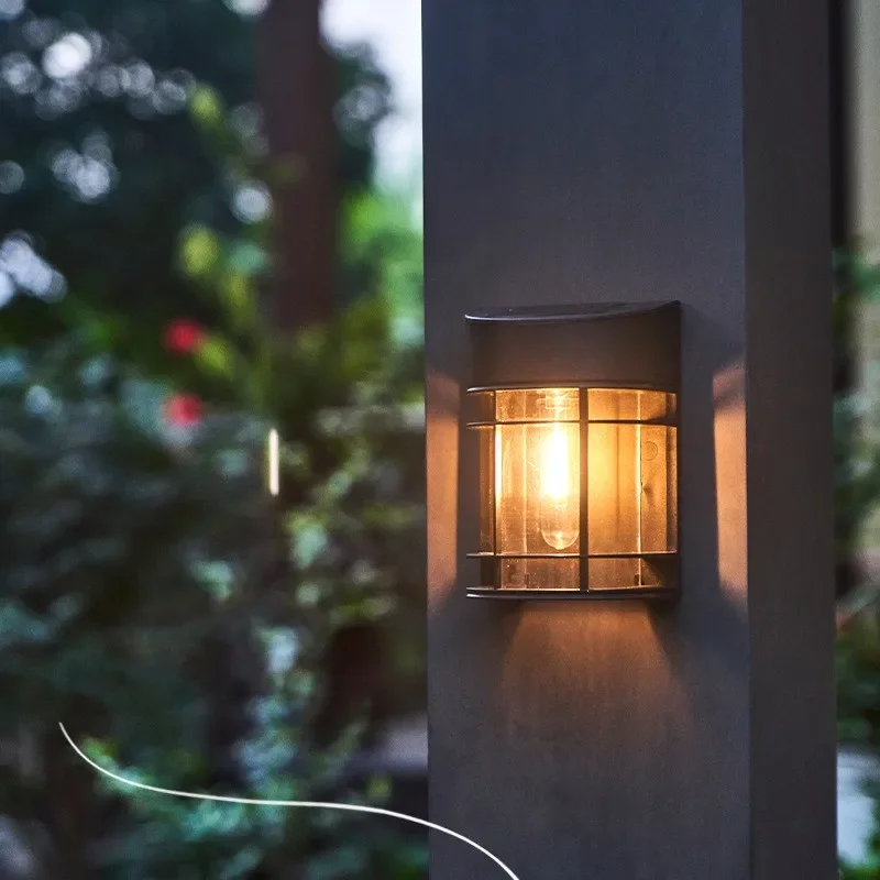 Led solar luz do jardim ao ar livre à prova dwaterproof água inteligente sensor de controle luz pátio cerca varanda escada decoração solar lâmpada parede