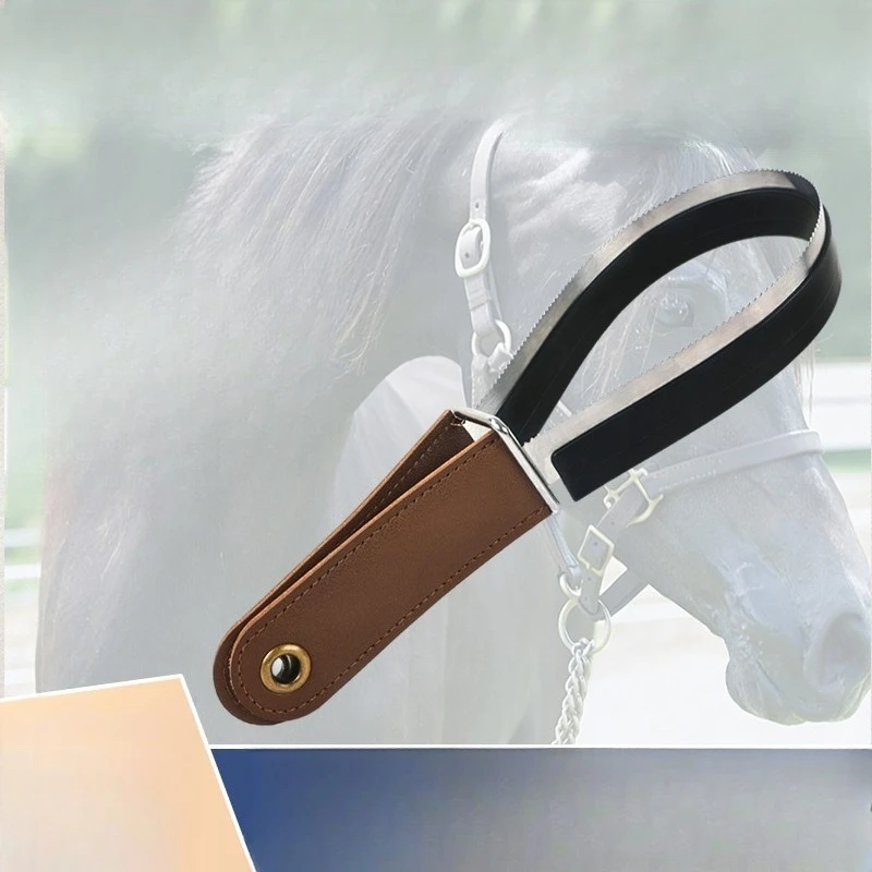 Horse Sweat Scraper Cleaning Grooming Brush Equestrian Supplies Horse Hair Remover Curry Comb Stable Horse Care Cleaning Tool