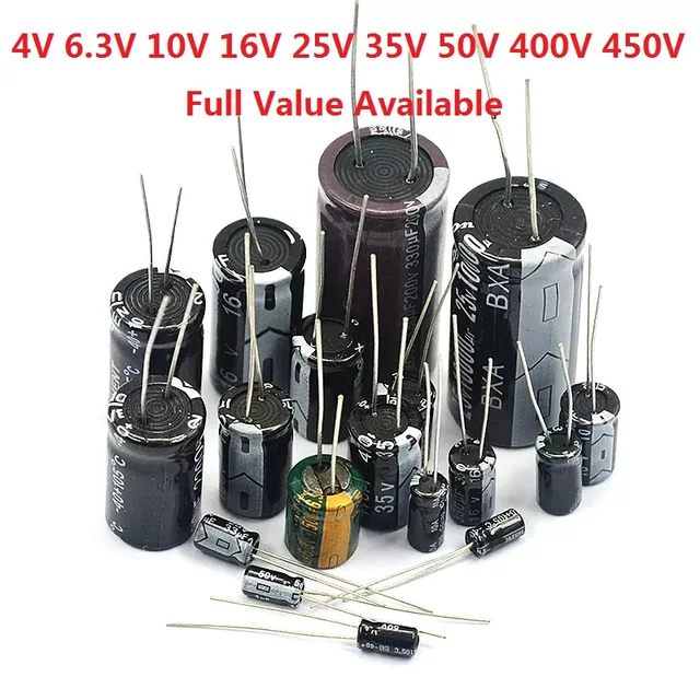 2-50 szt. Aluminiowy kondensator elektrolityczny 6.3V 10V 16V 25V 63V 100V 400V wysokiej częstotliwości niskie ESR 47UF 330UF 470UF 1000UF 2200UF 20%