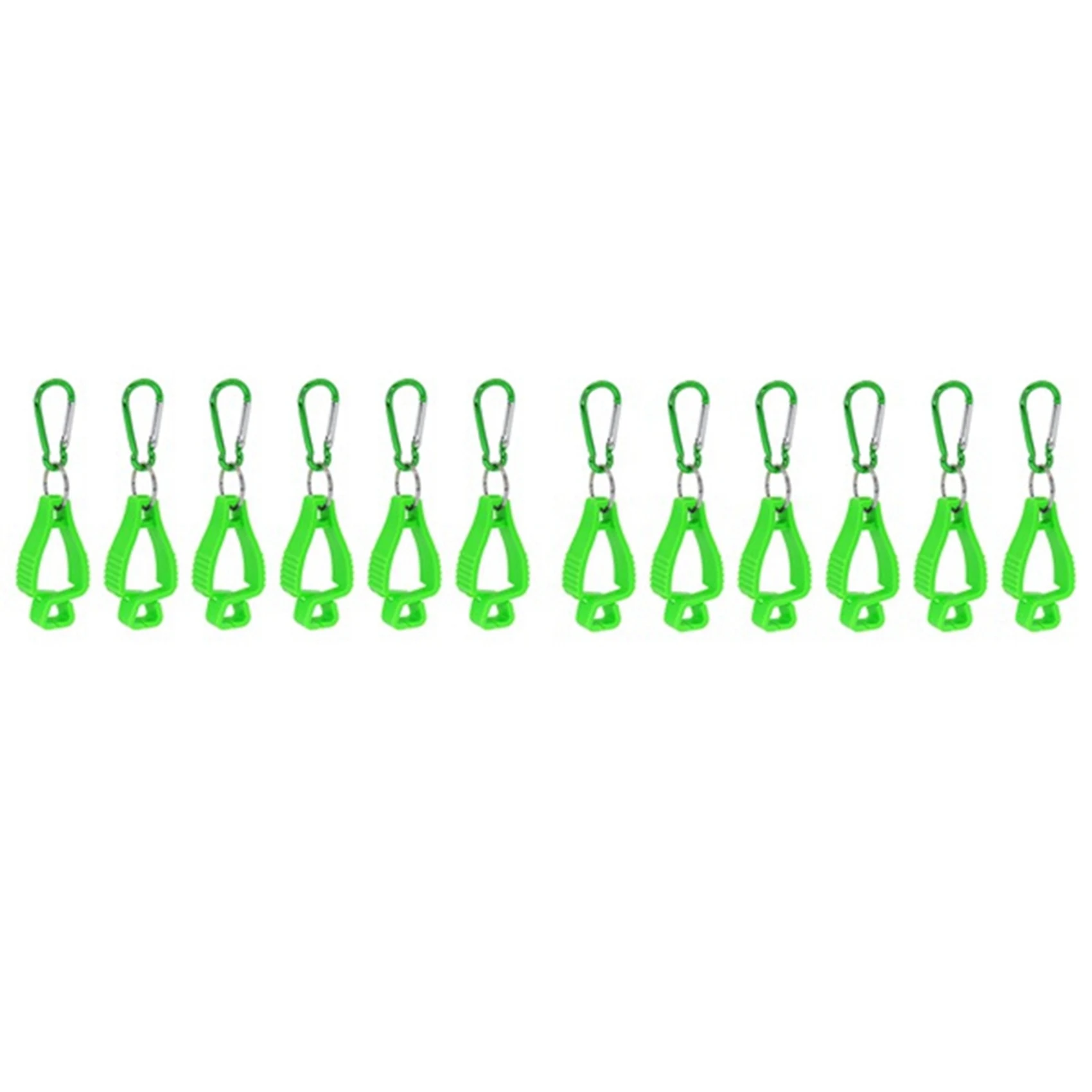 ABBP-24X Glove Clips For Work Glove Holders Glove Belt Clip With Metal Carabiners For Construction Worker Guard Labor(Green)