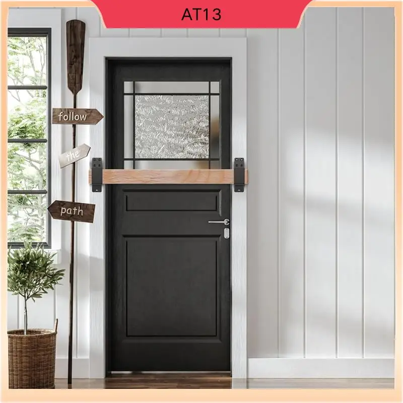 AT13 Door Barricade Brackets,2 Pack Drop Open Bar Holder For Home Security, 2X4 Bar Brackets Prevent Unauthorized Entry