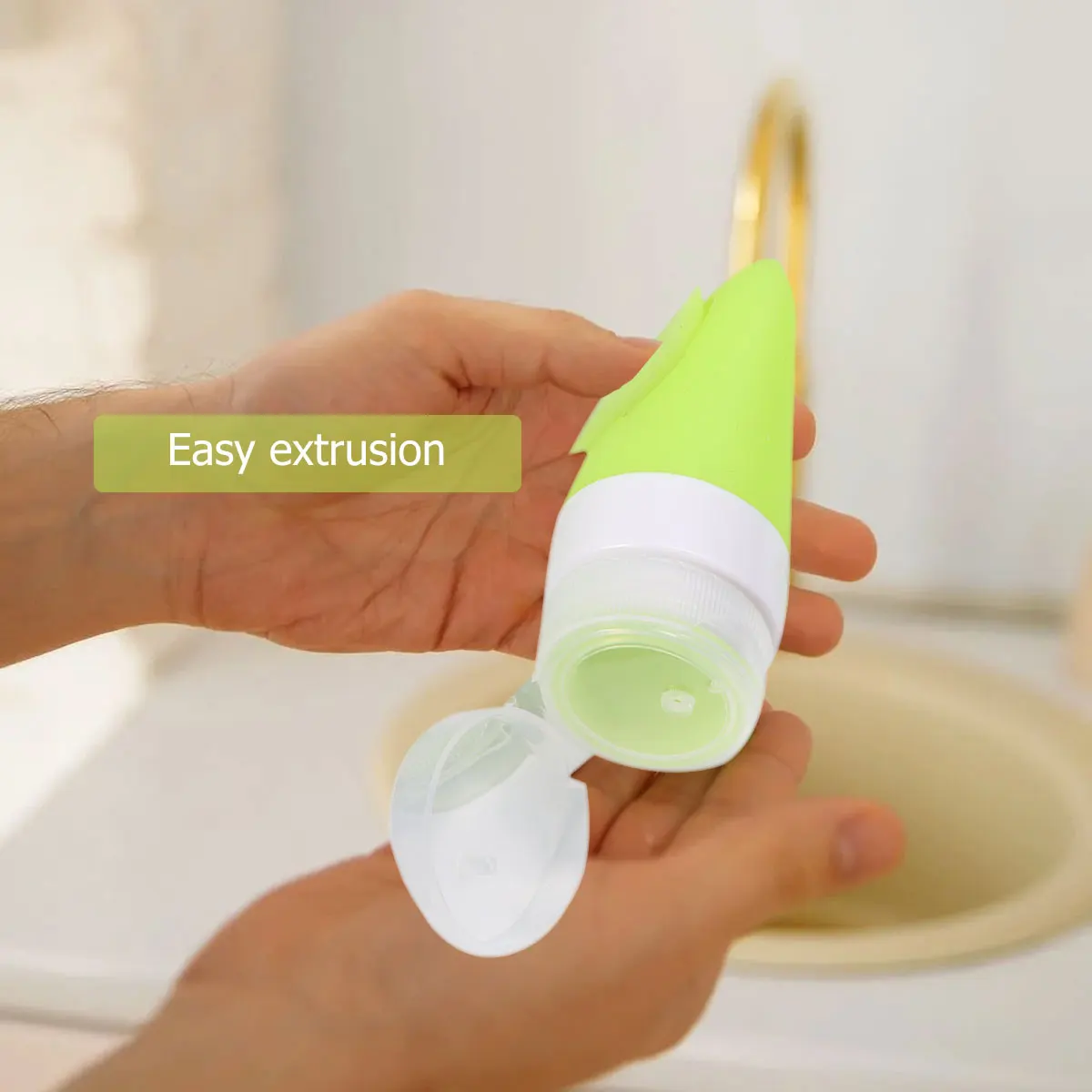 

2 Pcs Travel Bottles Silica Gel for Toiletries Emulsion Make Green Shampoo