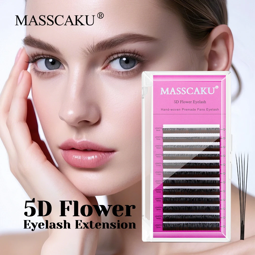 تصميم جديد 2 أنواع من طرق التطعيم 5D زهرة الجنية فلورا الرموش تستخدم كمسامير أو جعل المشجعين رمش تمديد بواسطة MASSCAKU