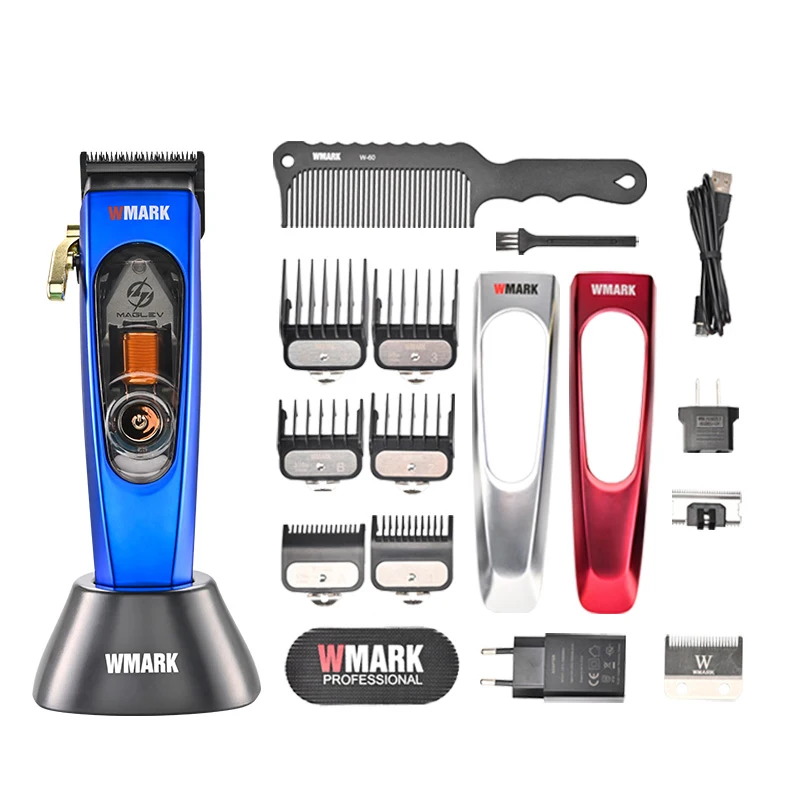 WMARK NG-9004 High Speed Professional Hair Clipper MAGLEV MOTOR, Professional Type-C Rechargeable Hair Cutter With Charge Stand