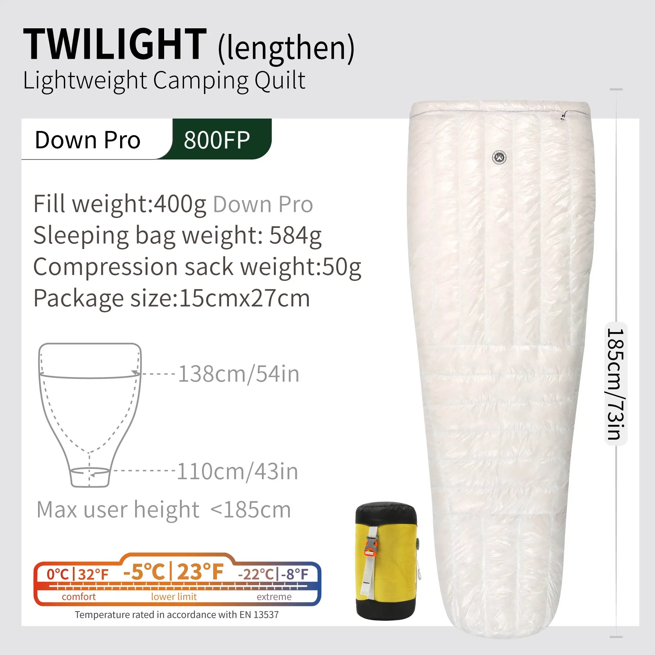 AEGISMAX Wind Hard Twilight Mummy Style Down Sleeping Bag 10D