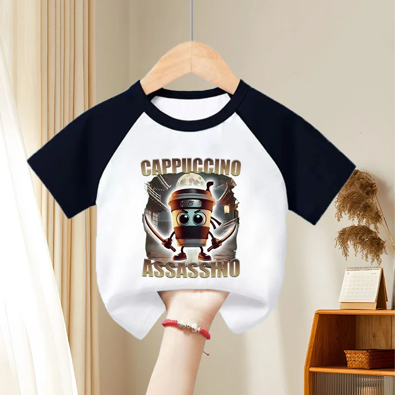 

Italian Brainrot Child Tops Cotton T-shirt Tung Tungtung Sahur Casual Short Sleeve Summer Color Shirt Boy Anime Tee Girl Clothes
