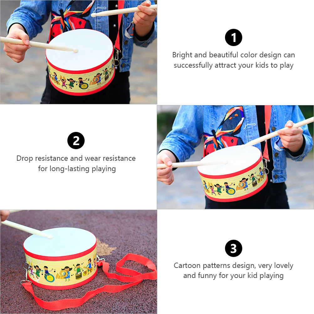 Children's Double Sided Drum Knocking Musical Instrument Toy Waist Childrens Toys Early Educational