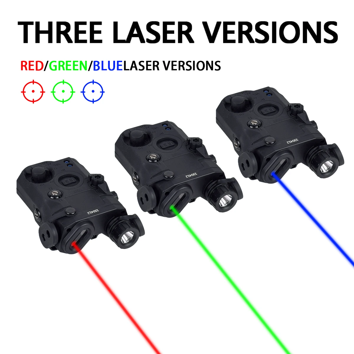 Tactical Airsoft UHP AN PEQ 15 PEQ-15 LA5C Red Dot Green Blue Laser Indicator IR Fill Light Hunting Scout AR15 20MM Rail