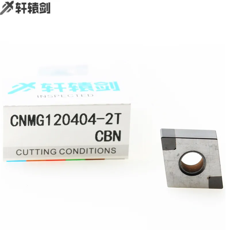 2 قطعة CBN إدراج CNMG120404 2T R0.4 R0.8 لتحويل المخرطة الخارجية آلة استخدام أداة تحول إدراج ل ماكينة بتحكم رقمي بالكمبيوتر أدوات