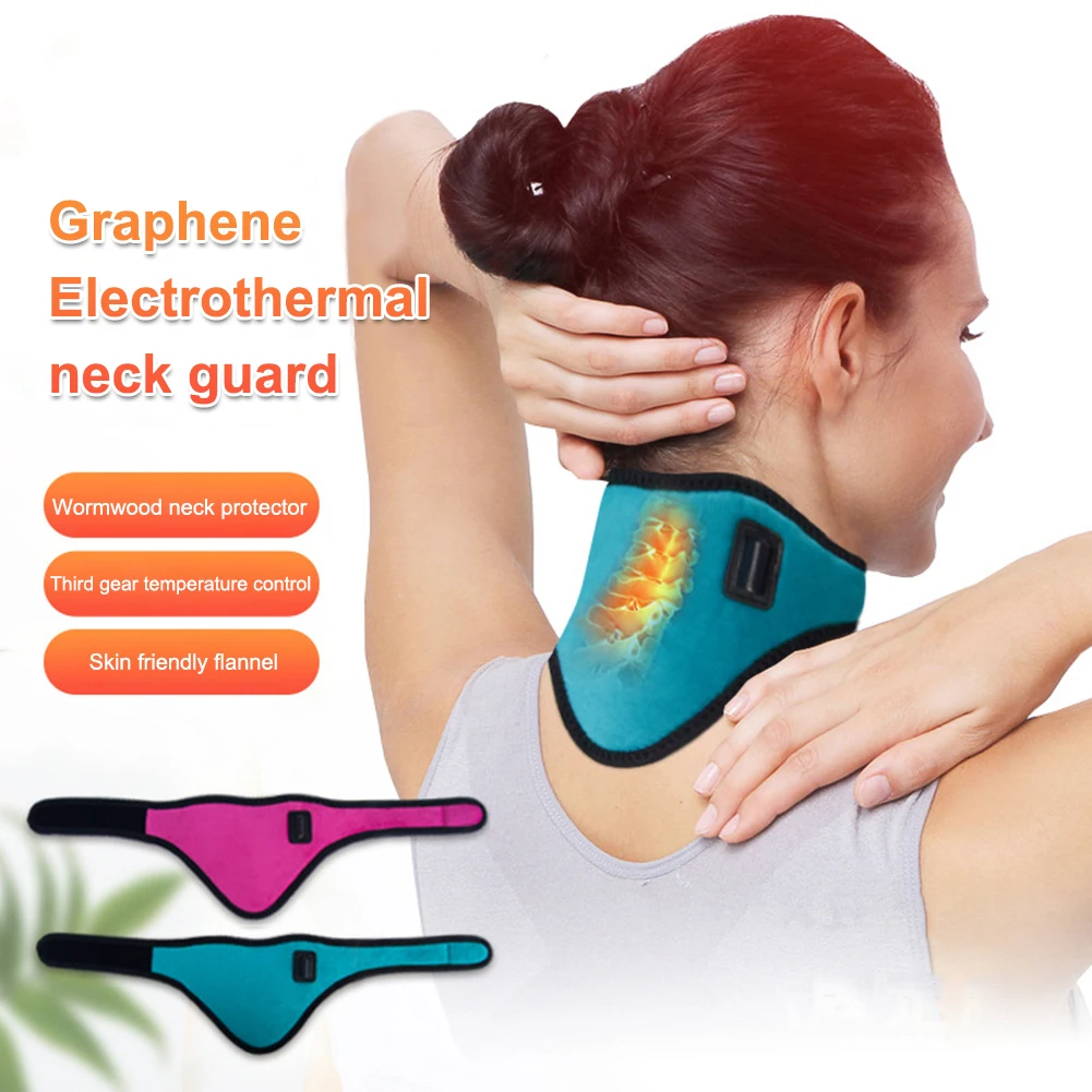 

Neck Strap Adjustable Electric Heating Neck Brace Portable Safe Cervical Vertebra Therapy Device Pain Relieve Portabale Warmer