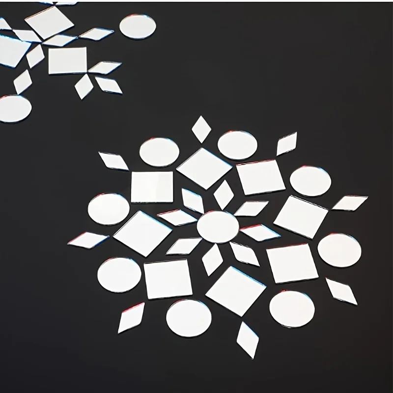 DIY Substantial Square Triangle Round Diamond Acrylic Mirror Wall Decor The Back Of The Phone Case Decorative Frames 200pcs