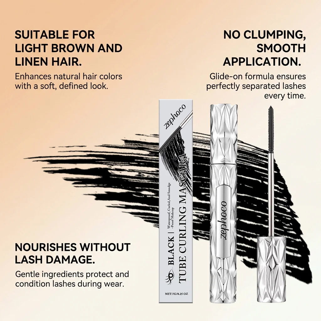 Curling Black Mascara Lash Natural Lengthening Setting Volumizing Thickening Non-smudging Eyelash Extension Daily Eye Makeup 7g