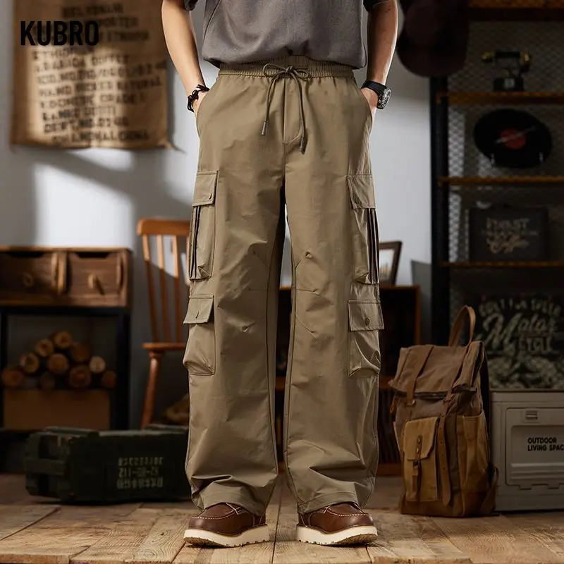 

Autumn Baggy Cargo Trousers Men Casual Wide Leg Jogging Pants Outdoor Hiking Oversize Vintage Straight Loose Work Sports Pants