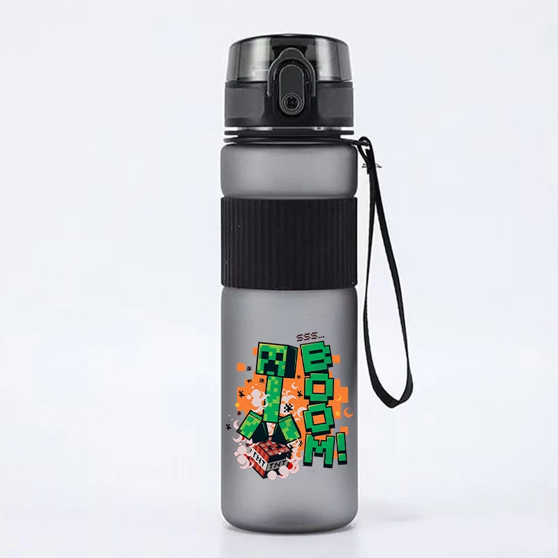 جديد Minecraftes Pixeles زجاجات مياه لعبة الكرتون الشكل زجاجات مياه الأولاد في الهواء الطلق كوب ماء رياضي هدايا عيد ميلاد الأطفال #3