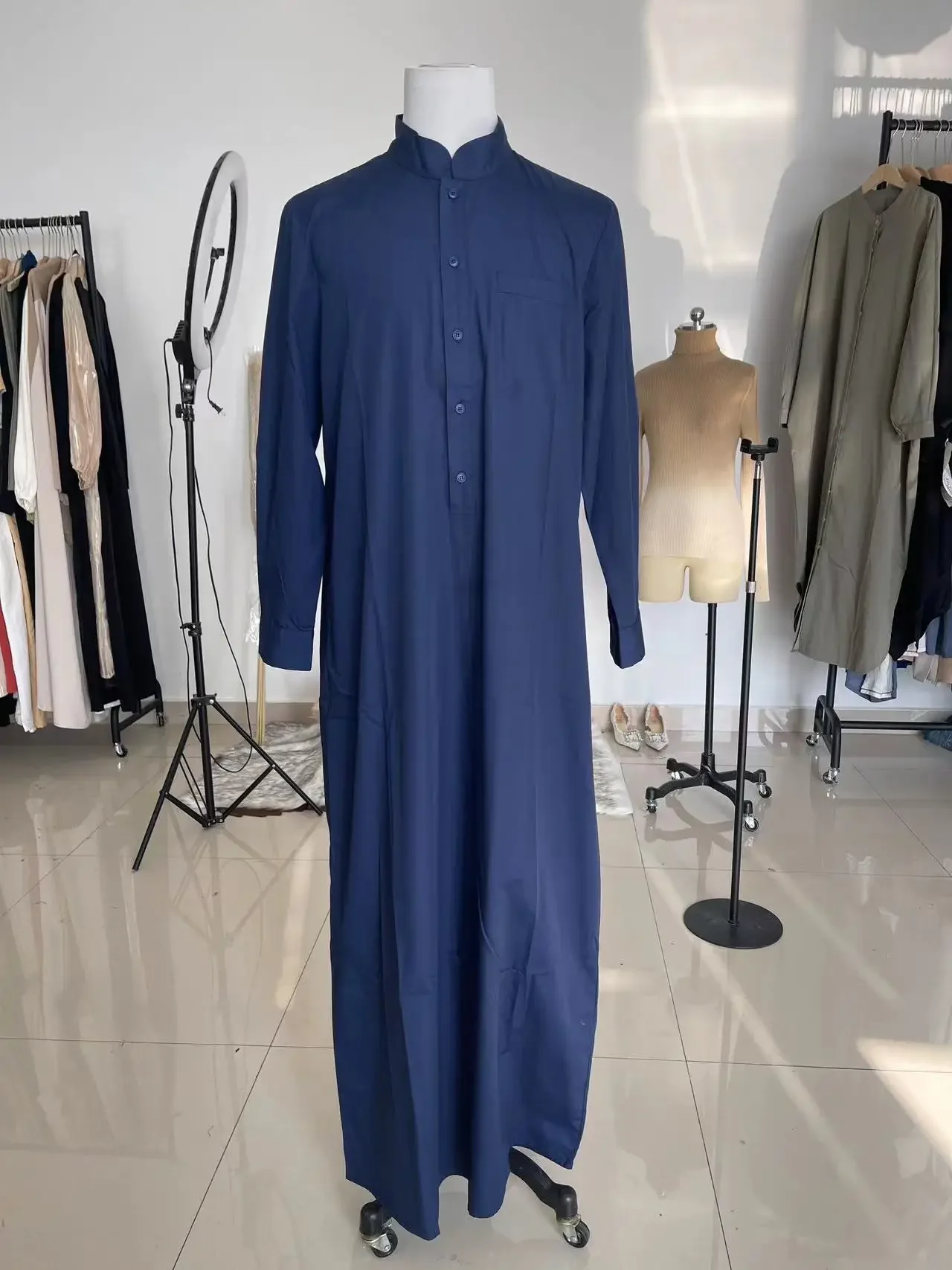 Muslim Middle East Arab Dubai Malaysian Men's Loose Robe Musulmans Homme