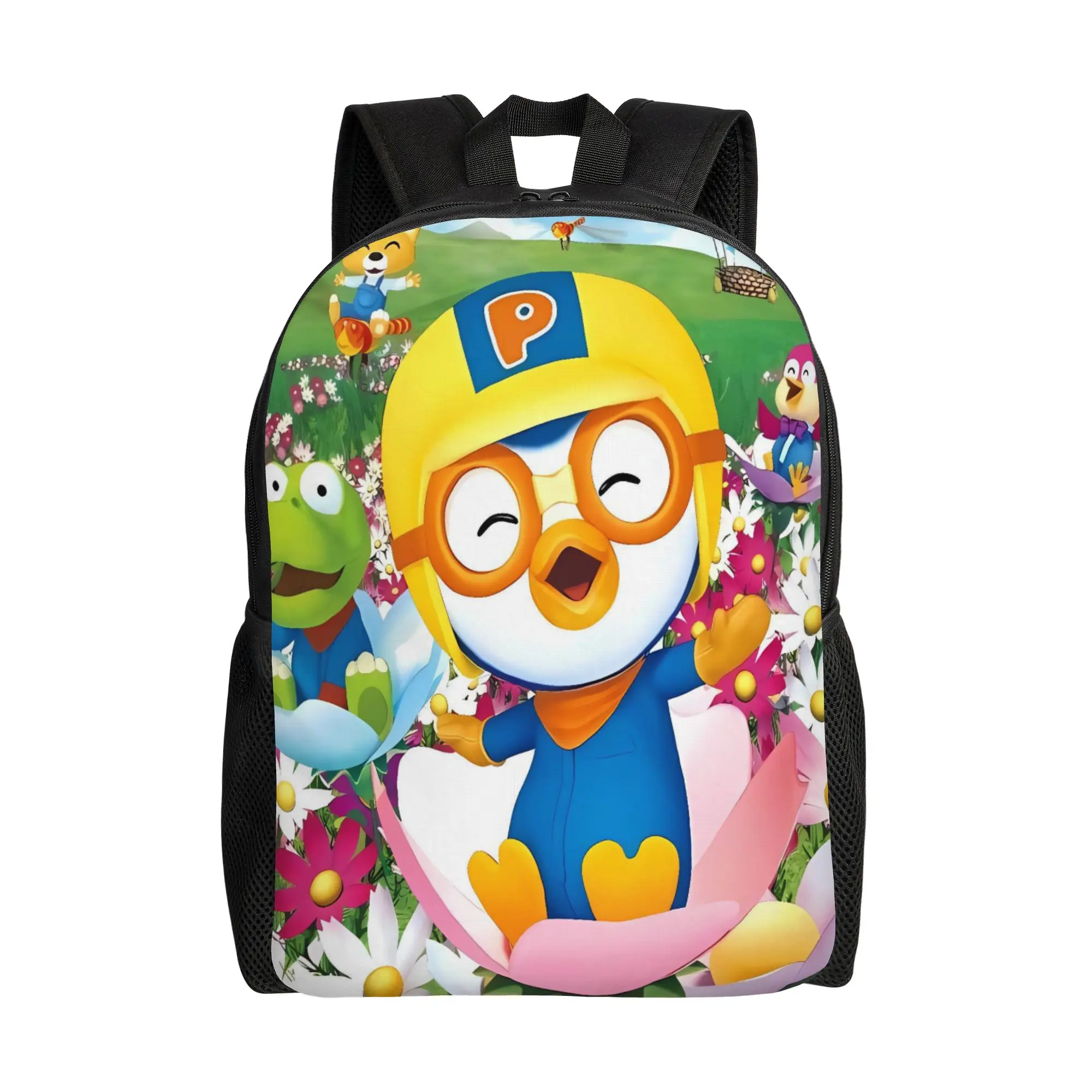 PororoS Backpack  University Backpacks Unisex Design Breathable School Bags Cool Rucksack