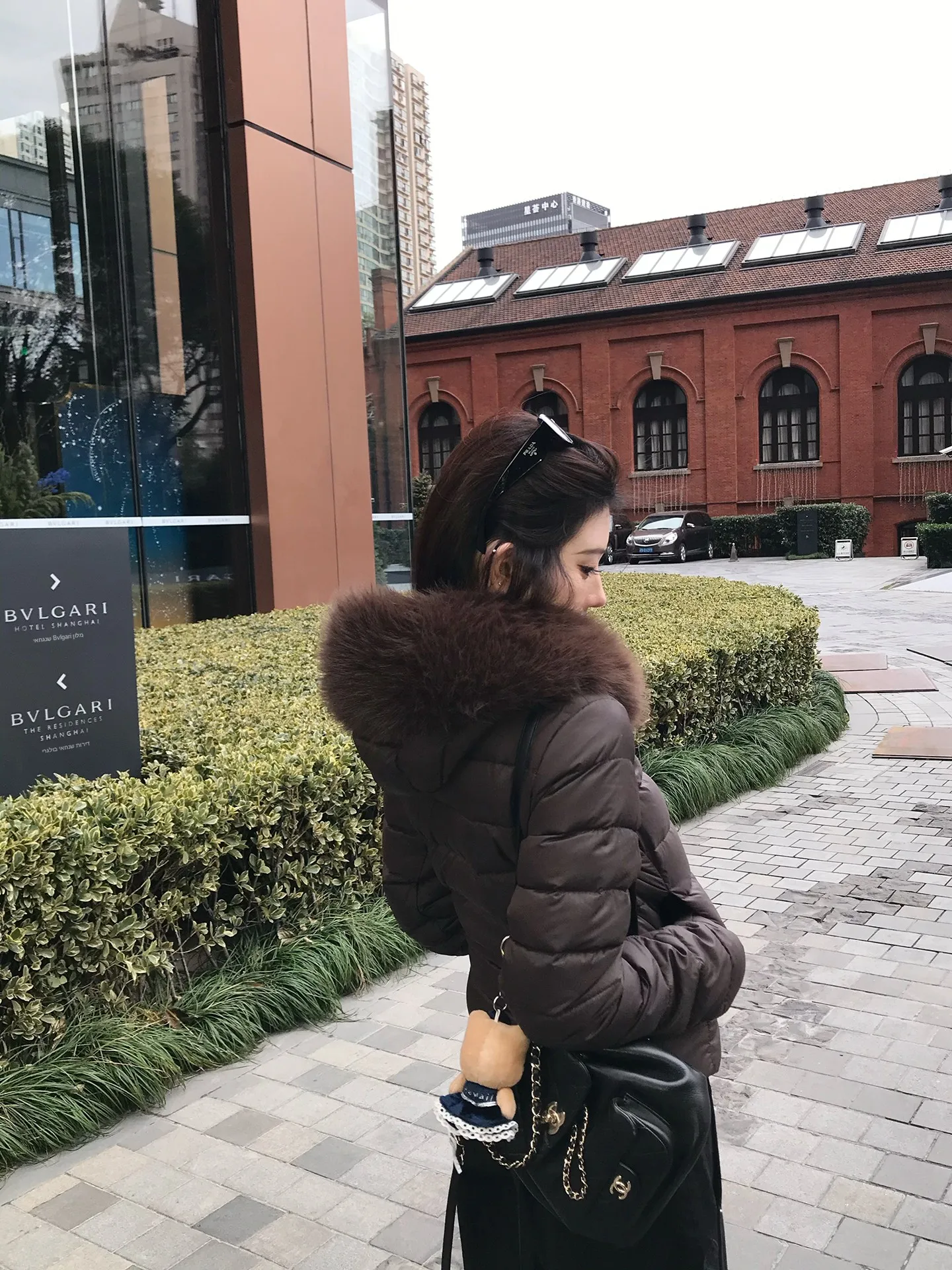 

Detachable Eco-friendly Fur Collar Slimming Waist down Jaet Polar Winter Sle Nylon Fabric White Du Feather Women's Coat
