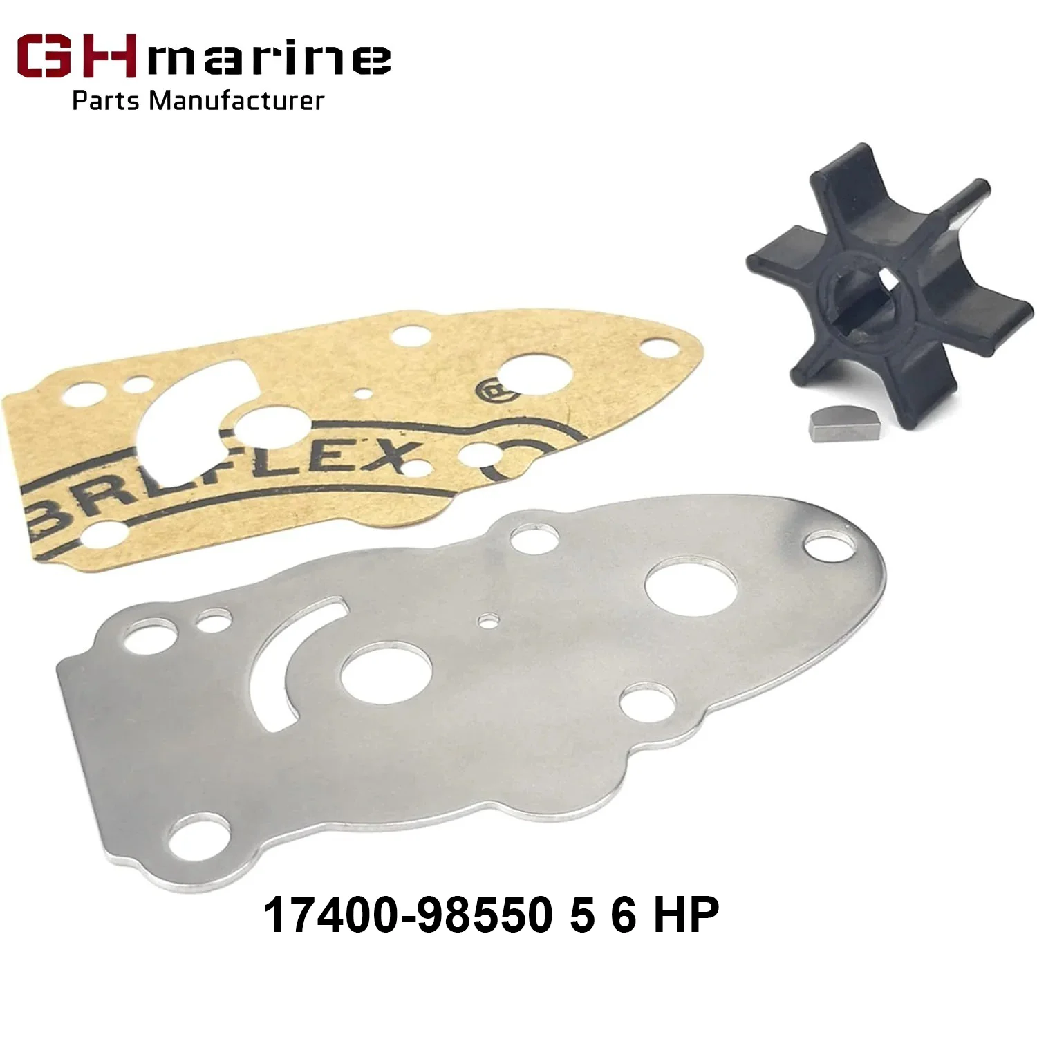 17400 98550 Outboard Water Pump Impeller Service Kit Fit for Suzuki 4 5 6 7.5 8 9.9 15 20 25 30 40 50 75 90 100 115 130 -250 HP