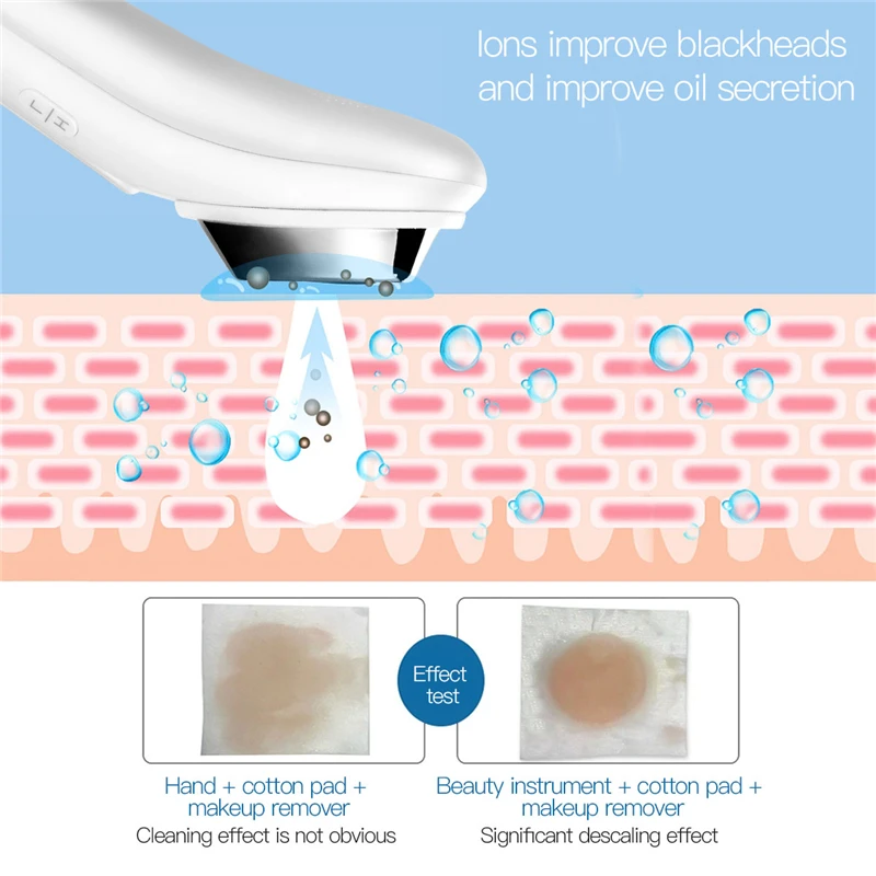 Draagbare Oplaadbare Huidverzorging Ion Schoonheid Instrument 2-In-1 Reiniger En Vibrator Massager Huidverzorgingsapparaat