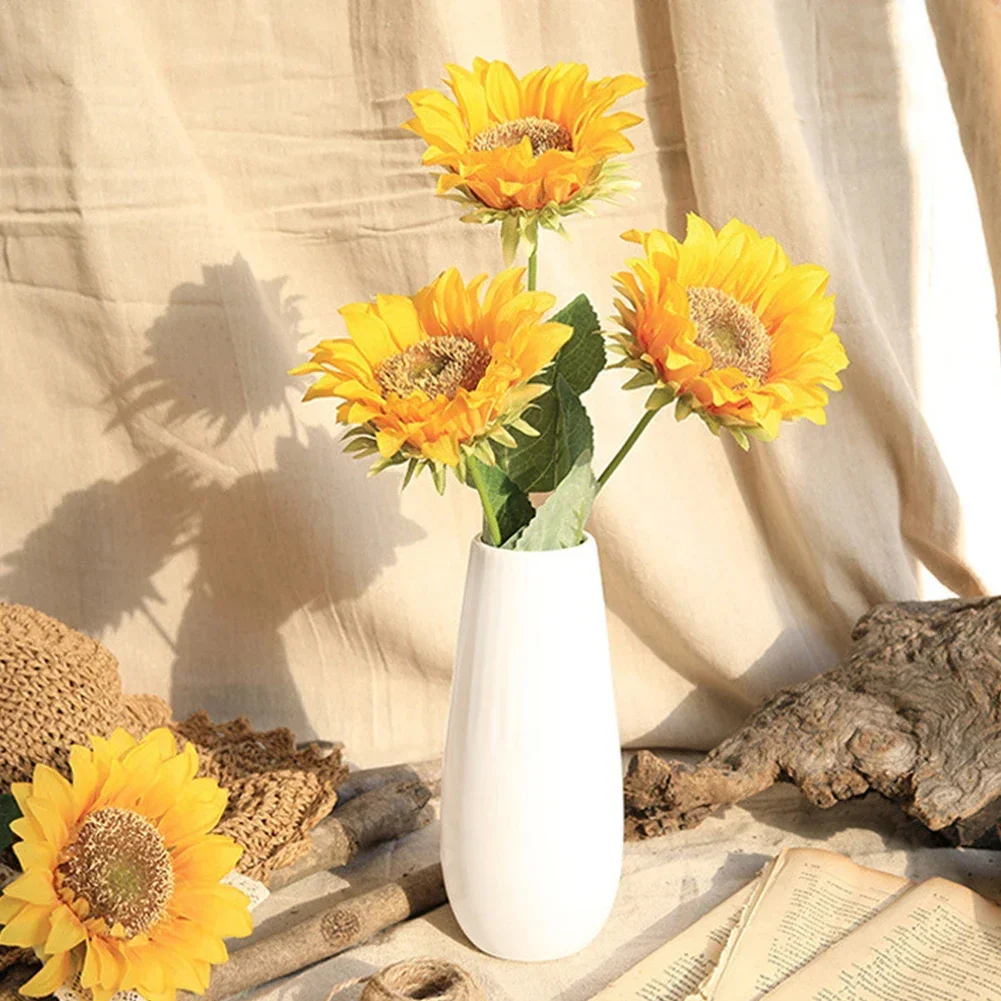 Sunflower Silk Artificial Flower Bouquet Large Sun Flower Home Decor Artificial Flowers Plant Artificial Decorative Flower