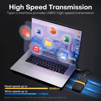 Přenosný SSD externí pevný disk Kodak 256 GB 512 GB 1 TB 450 MB/s 2 v 1 rozhraní pro notebook, telefon 10 nejlepší prodej 512GB externí SSD - №9