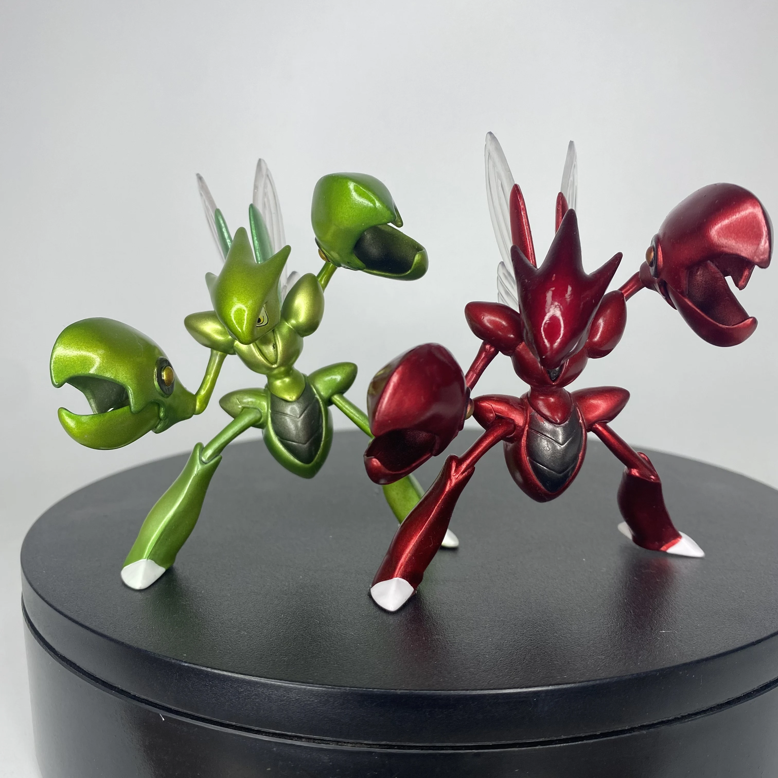 pok-e-mon-ash-pikachu-sem-estampamento-capitulo-garras-giantes-mantis-orando-estatua-vermelha-verde-modelo-ornamento-feito-a-mao